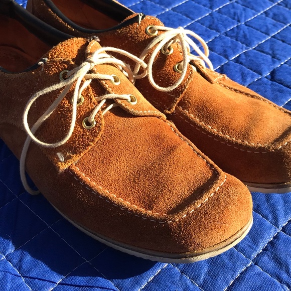 Vintage 70's Samsonite suede blucher moc - Picture 3 of 8